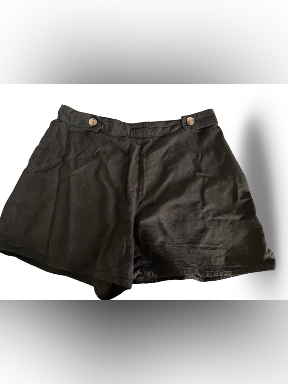 Joe Fresh Black Women's Casual Linen-Blend Shorts